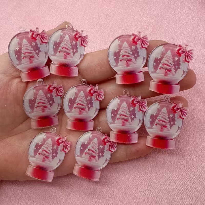 Earrings - 10pcs 인기있는 유럽과 미국의 아크릴 크리스마스