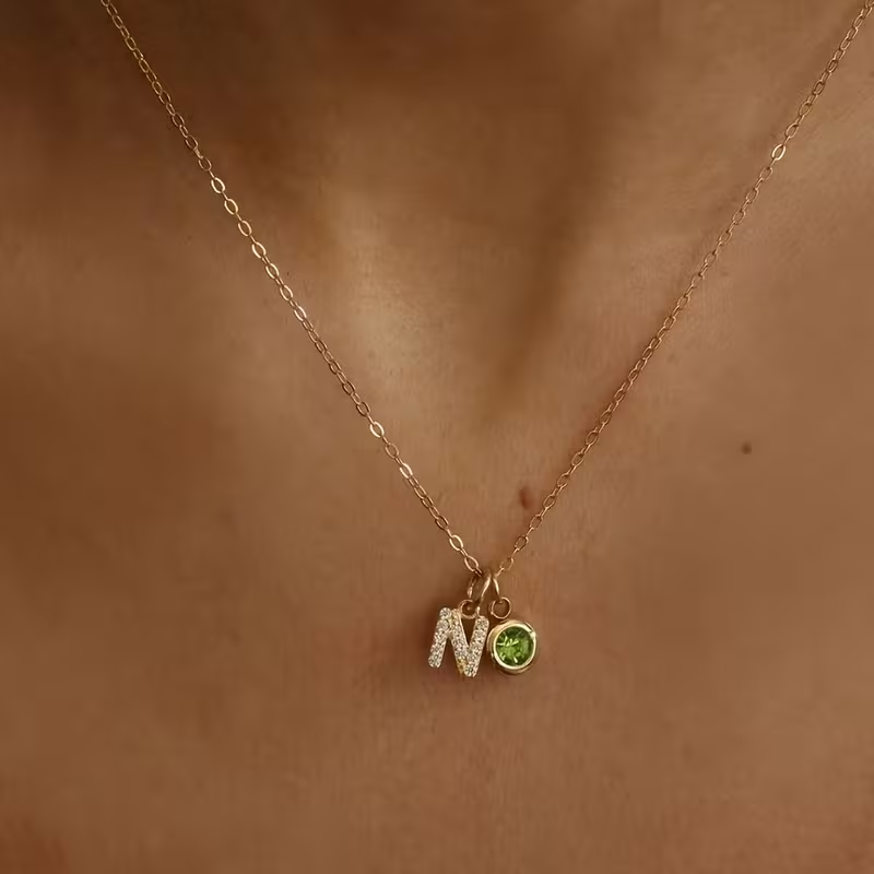 Custom Name Necklace Stainless Steel - 여성용 맞춤형 A-Z 이니셜 목걸이, 개인