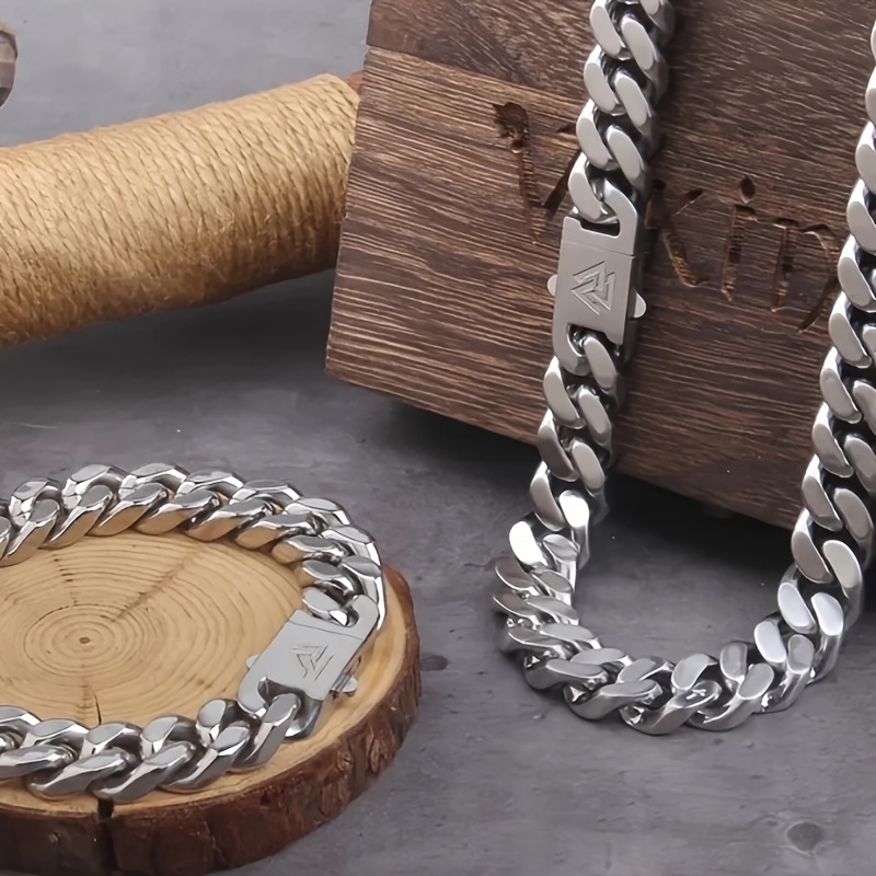 Cuban Link Chain 12Mm - 1개의 고급 바이킹 쿠바 체인 슈트,