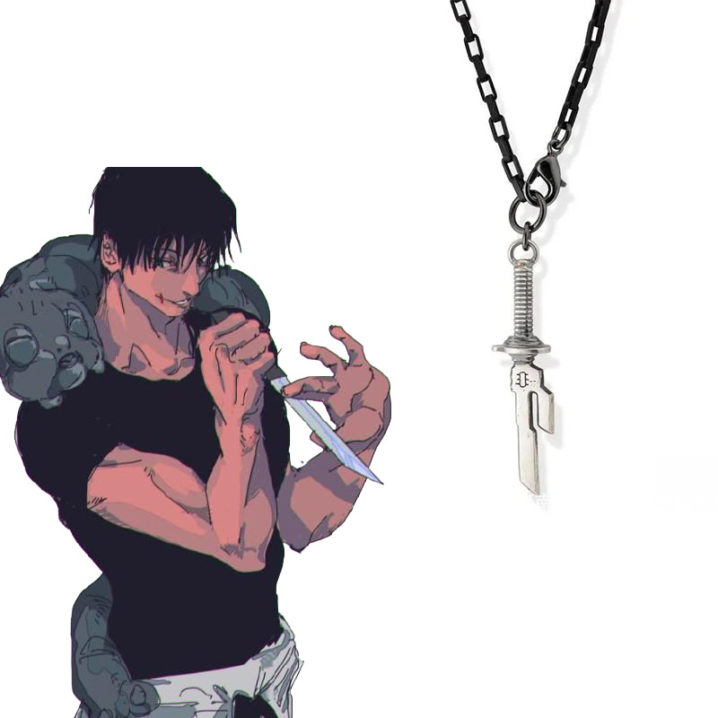 Anime Pendant Necklace - 애니메이션 주술회전 푸시구로 토지 코스프레 목걸이,
