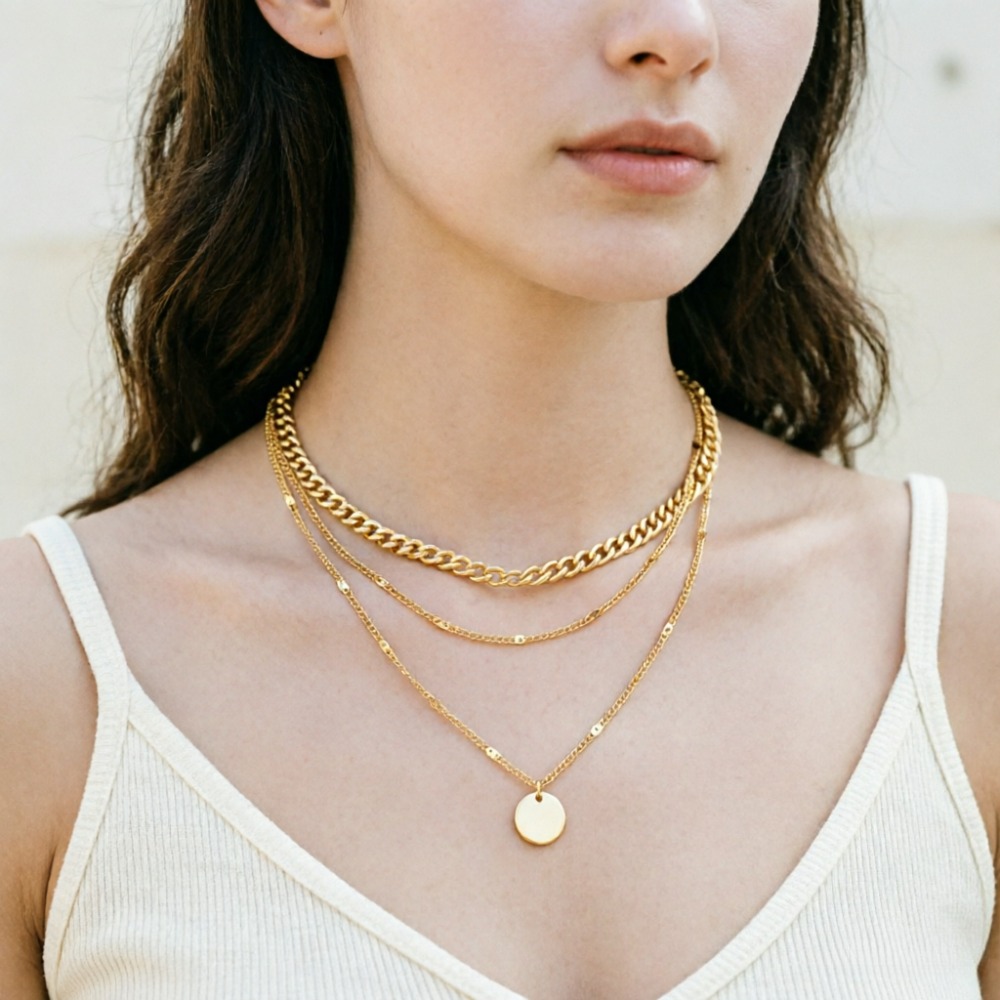 Layered Pendant Necklace Aesthetic - 여성과 소녀들을 위한 미적 감각의 패션