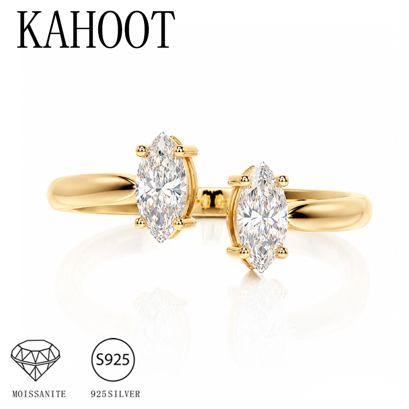 Moissanite Engagement Ring 1 Carat - 1캐럿 모이사나이트가 세팅된 조절 가능한 925