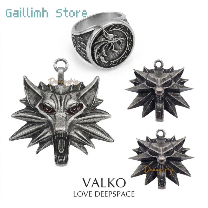 Anime Pendant Necklace - 선물용 롤플레잉 펜던트 울프 게임 러브