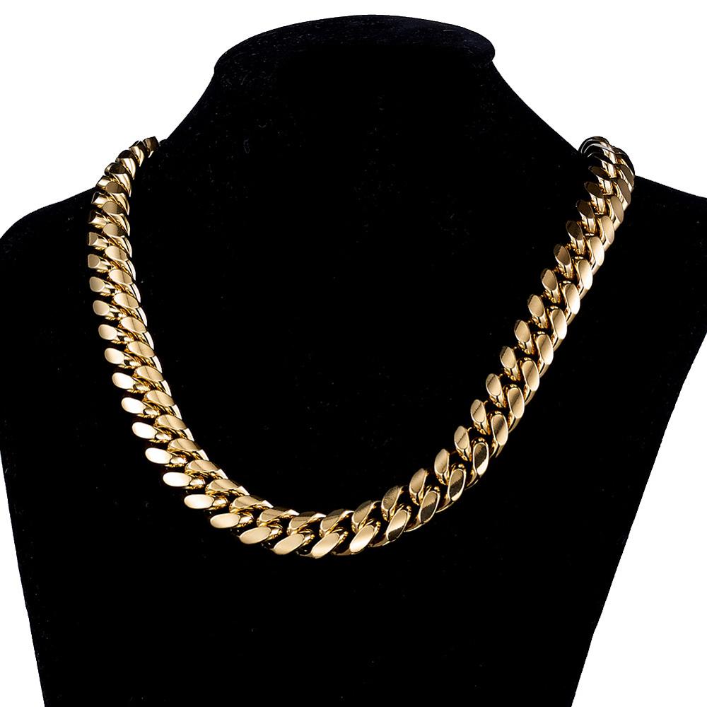 TOPGRILLZ 스테인레스 스틸 골드 컬러 쿠바 체인 - Cuban Link Chain 12Mm 리뷰 및 가격