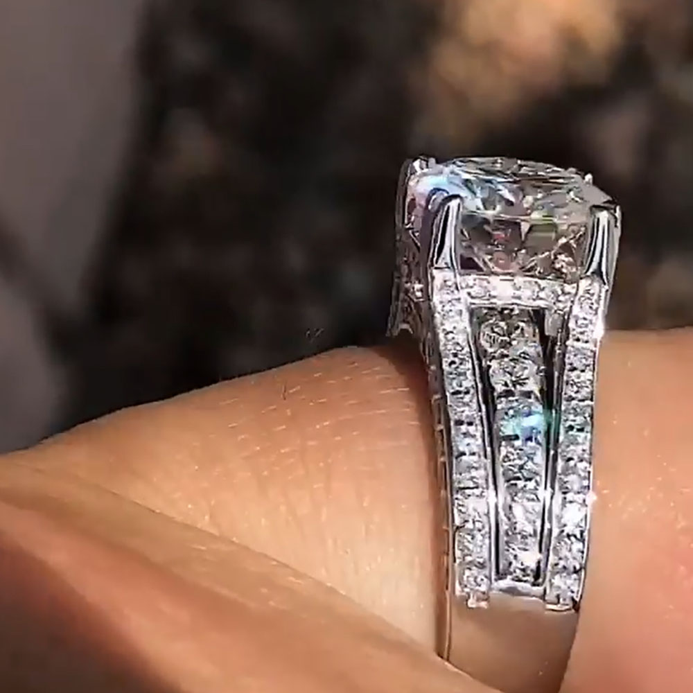 맞춤 제작 14K 화이트 골드 여성 남성 웨딩 파티 기 - Moissanite Engagement Ring 1 Carat 리뷰 및 가격
