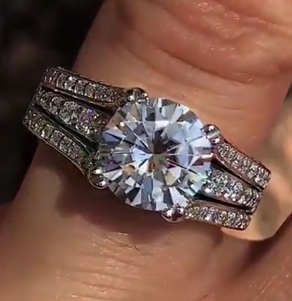 맞춤 제작 14K 화이트 골드 여성 남성 웨딩 파티 기 - Moissanite Engagement Ring 1 Carat 리뷰 및 가격