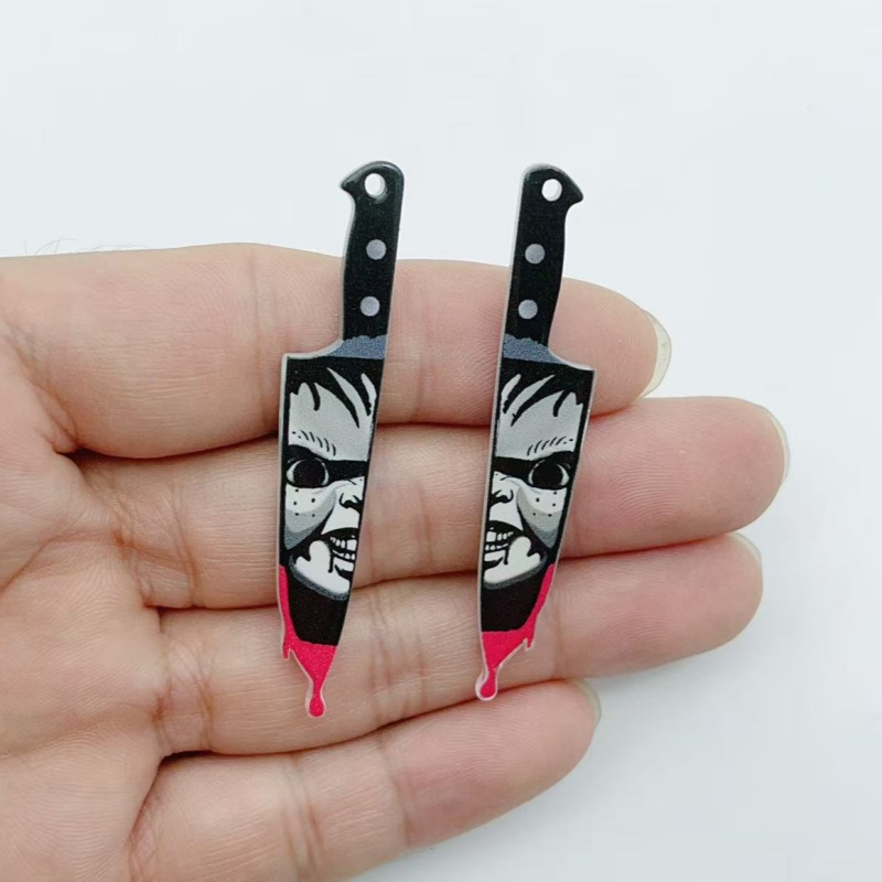 아크릴 쥬얼리 10개 할로윈 펜던트 DIY 귀걸이 목걸 - Earrings 리뷰 및 가격