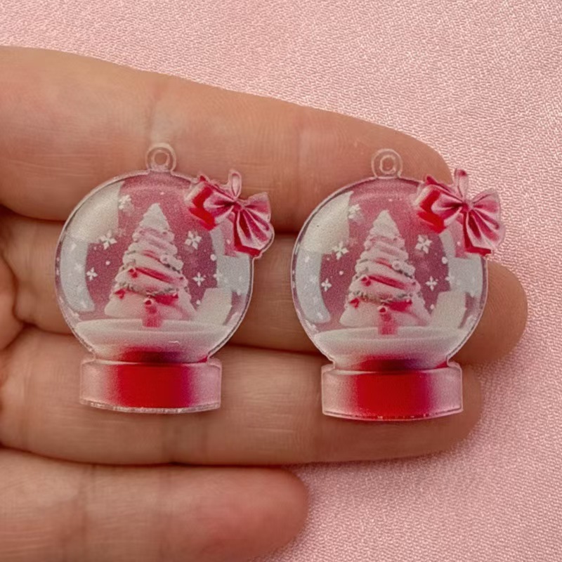 10pcs 인기있는 유럽과 미국의 아크릴 크리스마스 스 - Earrings 리뷰 및 가격