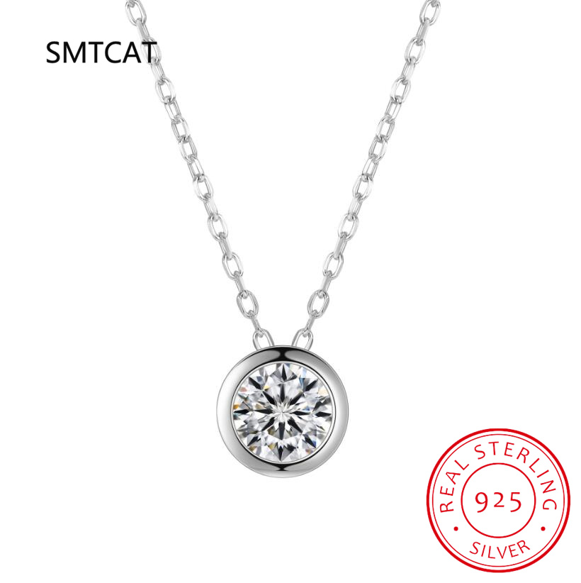 1캐럿 2캐럿 3캐럿 D VVS1 베젤 모이사나이트 버 - 925 Sterling Silver Chain Necklace Men 리뷰 및 가격
