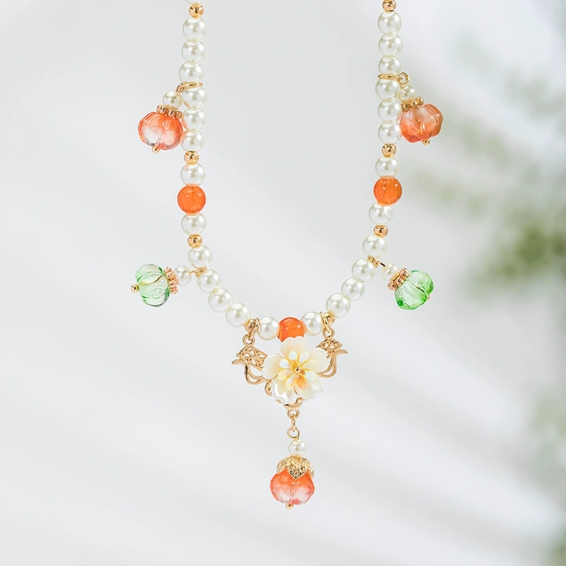 호박 펜던트와 빈티지 진주 목걸이 중국어 Hanfu 웨 - Pearl Choker Necklace Vintage 리뷰 및 가격