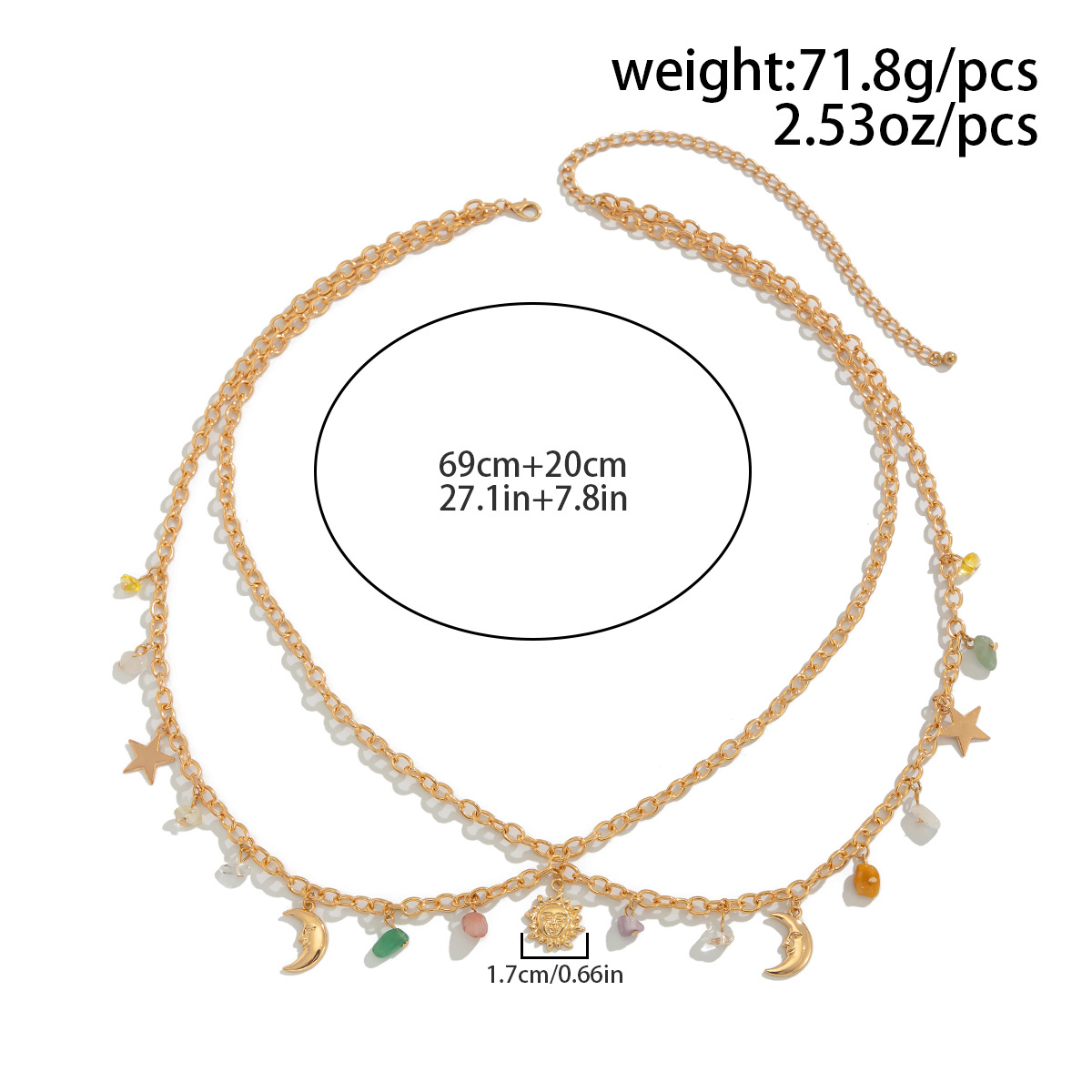 Boho 스타 문 태양 펜던트 허리 체인 2025 여성 - Body Jewelry 리뷰 및 가격