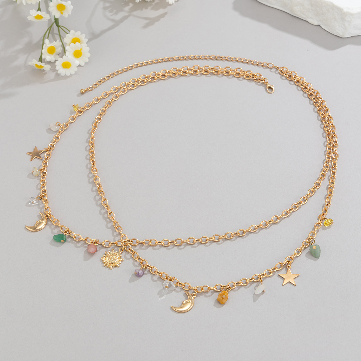 Boho 스타 문 태양 펜던트 허리 체인 2025 여성 - Body Jewelry 리뷰 및 가격