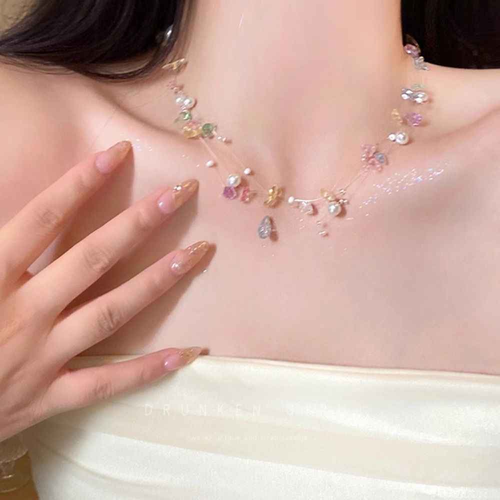 여자를위한 다채로운 불가사리 쉘 진주 초커 목걸이 여자 - Layered Pendant Necklace Aesthetic 리뷰 및 가격