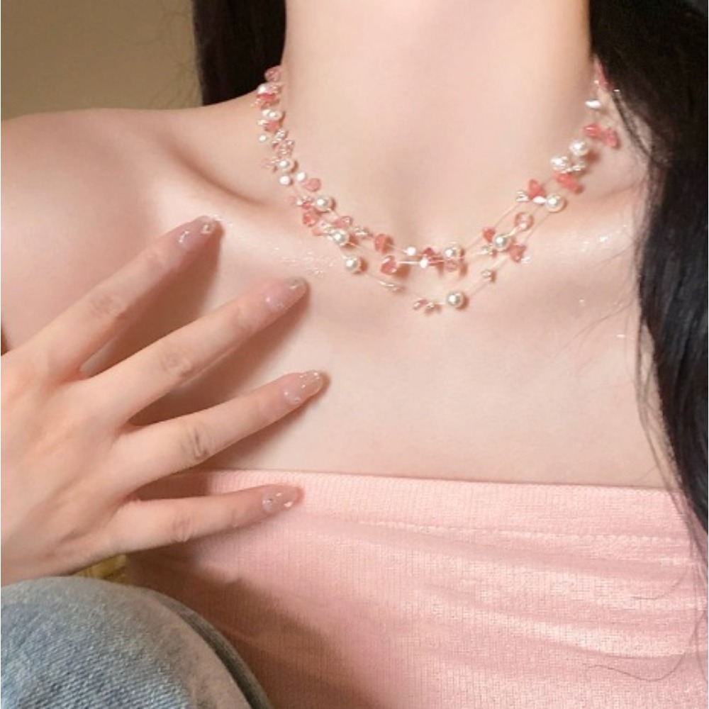여자를위한 다채로운 불가사리 쉘 진주 초커 목걸이 여자 - Layered Pendant Necklace Aesthetic 리뷰 및 가격