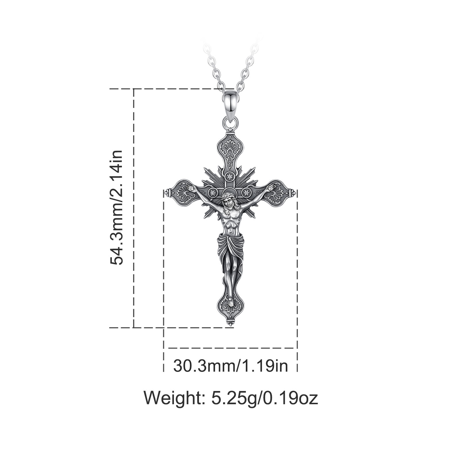 유도라 새로운 십자가 목걸이 925 스털링 실버 기독교 - 925 Sterling Silver Chain Necklace Men 리뷰 및 가격