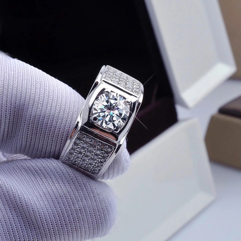 새로운 네 발톱 시뮬레이션 Moissanite 1 캐럿 - Moissanite Engagement Ring 1 Carat 리뷰 및 가격