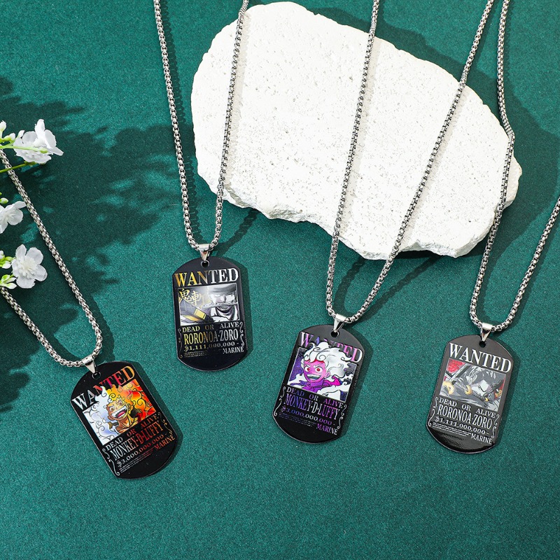 원피스 루피 조로 30억 바운티 서류 스테인리스 스틸  - Custom Name Necklace Stainless Steel 리뷰 및 가격