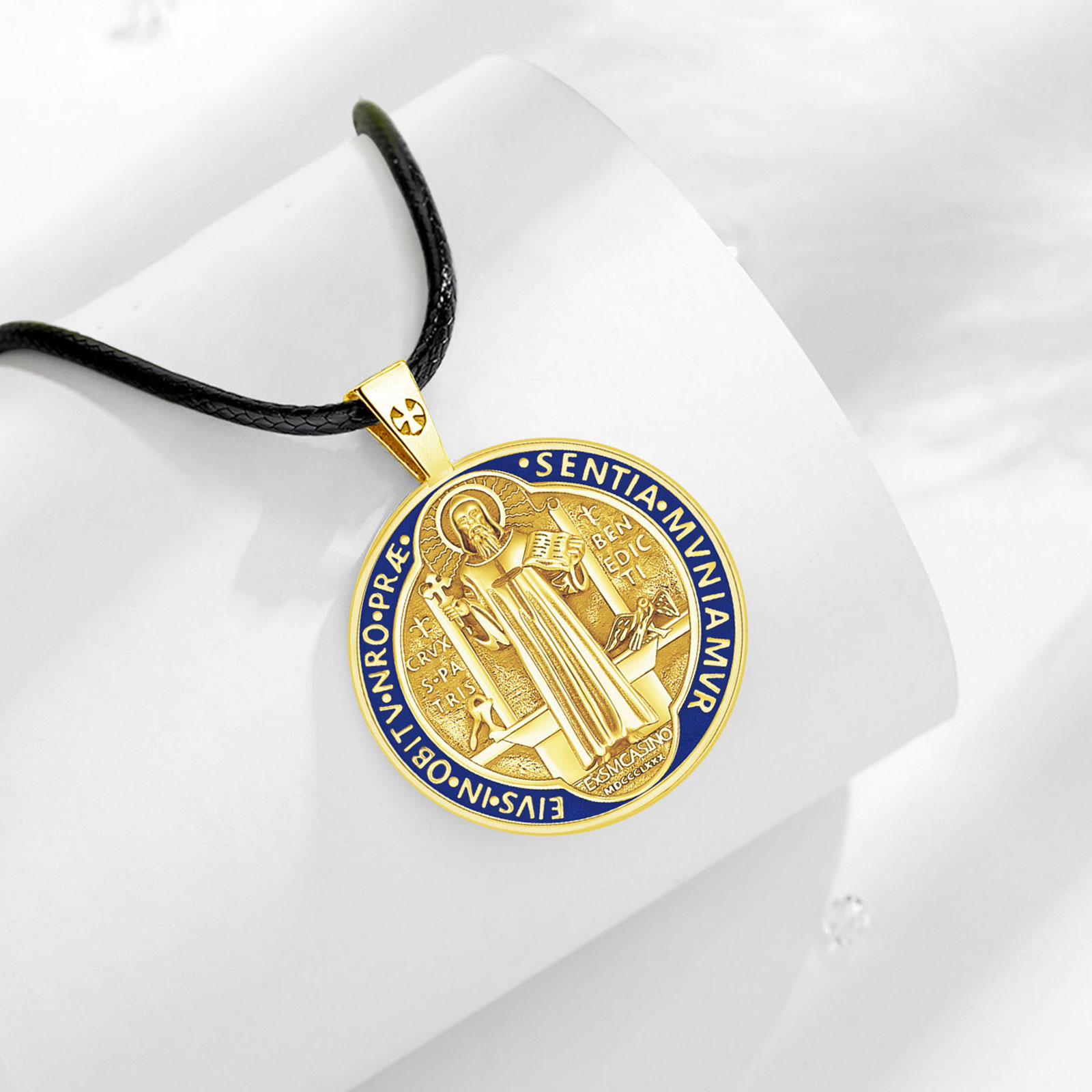 유도라 925 스털링 실버 세인트 베네딕트 목걸이 18 - Cross Pendant Necklace Gold 리뷰 및 가격