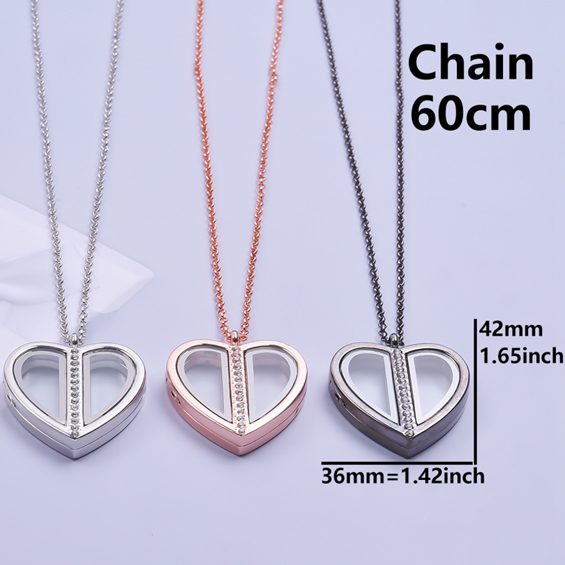 자석 하트 로켓 목걸이, 여성 남성 펜던트 플로팅 크리 - Heart Locket Necklace Photo 리뷰 및 가격