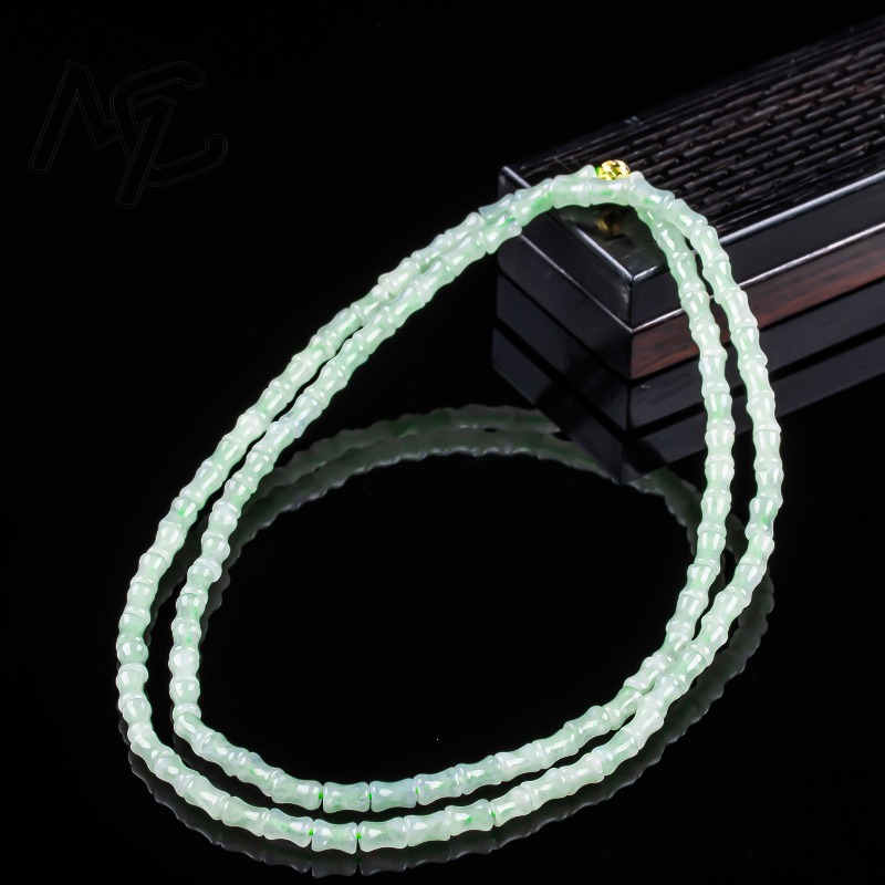 새로운 진짜 천연 좋은 옥 대나무 팔찌 목걸이 조각 참 - Bracelets 리뷰 및 가격