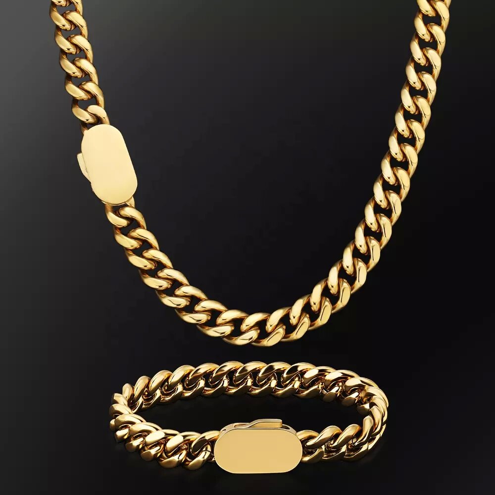 남녀공용 스테인리스강 쿠바 체인, 패션 힙합 목걸이 쥬 - Cuban Link Chain 12Mm 리뷰 및 가격