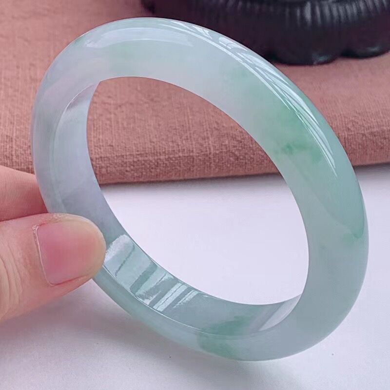 미얀마산 단색 - 연유색 비취 팔찌, 어린 소녀의 밝은 - Bracelets 리뷰 및 가격