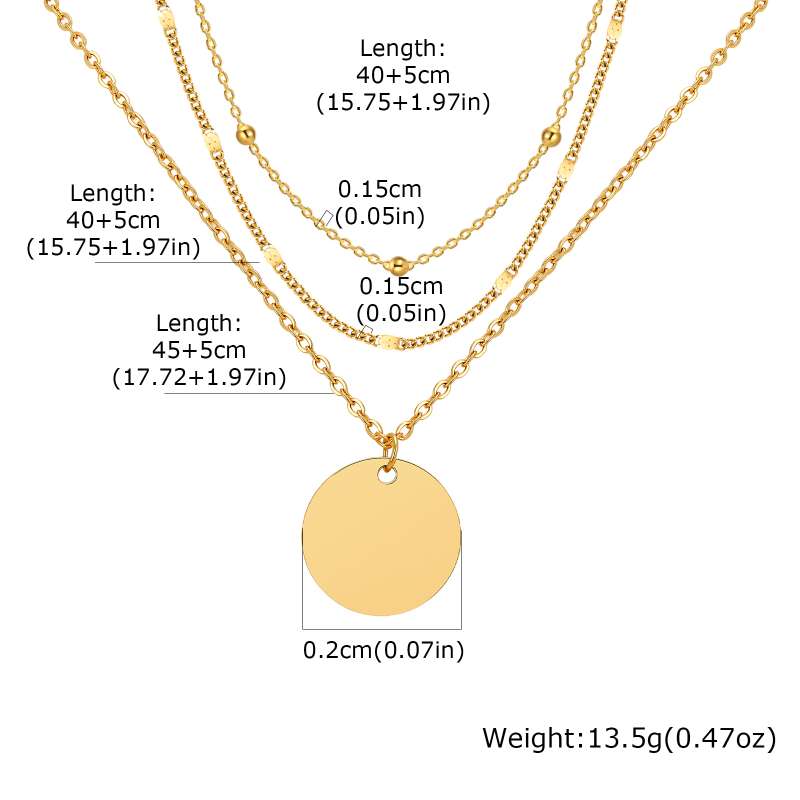 스테인리스 스틸 레이어드 목걸이 세트, 변색 방지 코인 - Layered Pendant Necklace Aesthetic 리뷰 및 가격