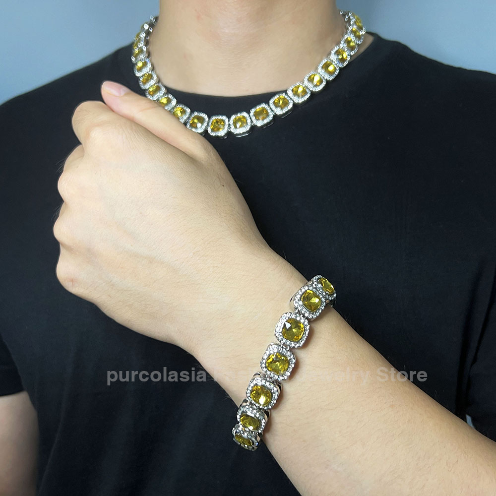 화려한 멀티 컬러 남성 여성을위한 팔찌 12mm 테니스 - Cuban Link Chain 12Mm 리뷰 및 가격