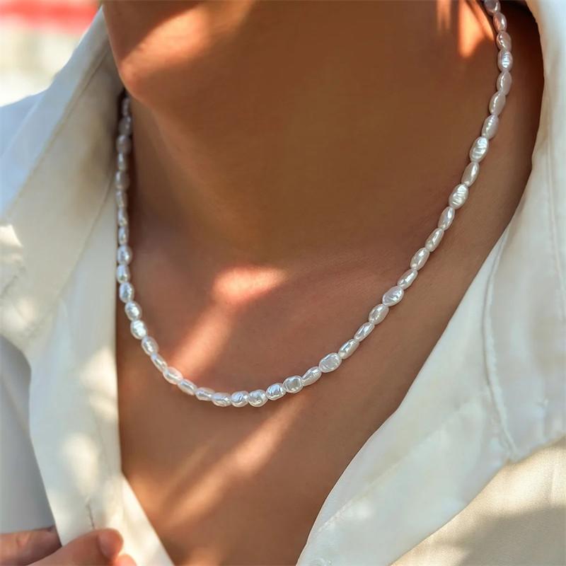 여성을 위한 새로운 패션 심플 모조 진주 초커 목걸이  - Pearl Choker Necklace Vintage 리뷰 및 가격