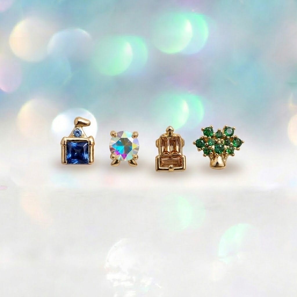 여자를위한 새로운 절묘한 귀여운 놀이 공원 스터드 귀걸 - Earrings 리뷰 및 가격