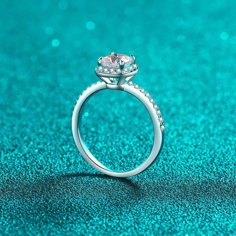 여성을 위한 S925 스털링 실버 모이사나이트 반지 클 - Moissanite Engagement Ring 1 Carat 리뷰 및 가격
