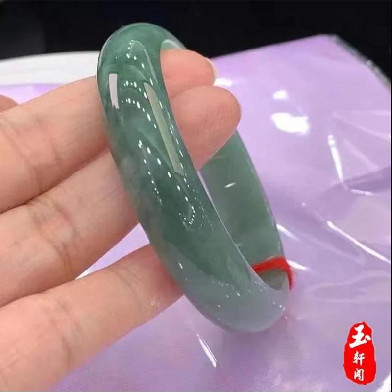 꽃무늬가 있는 천연 진짜 옥 팔찌, 여성용 A급 비취  - Bracelets 리뷰 및 가격