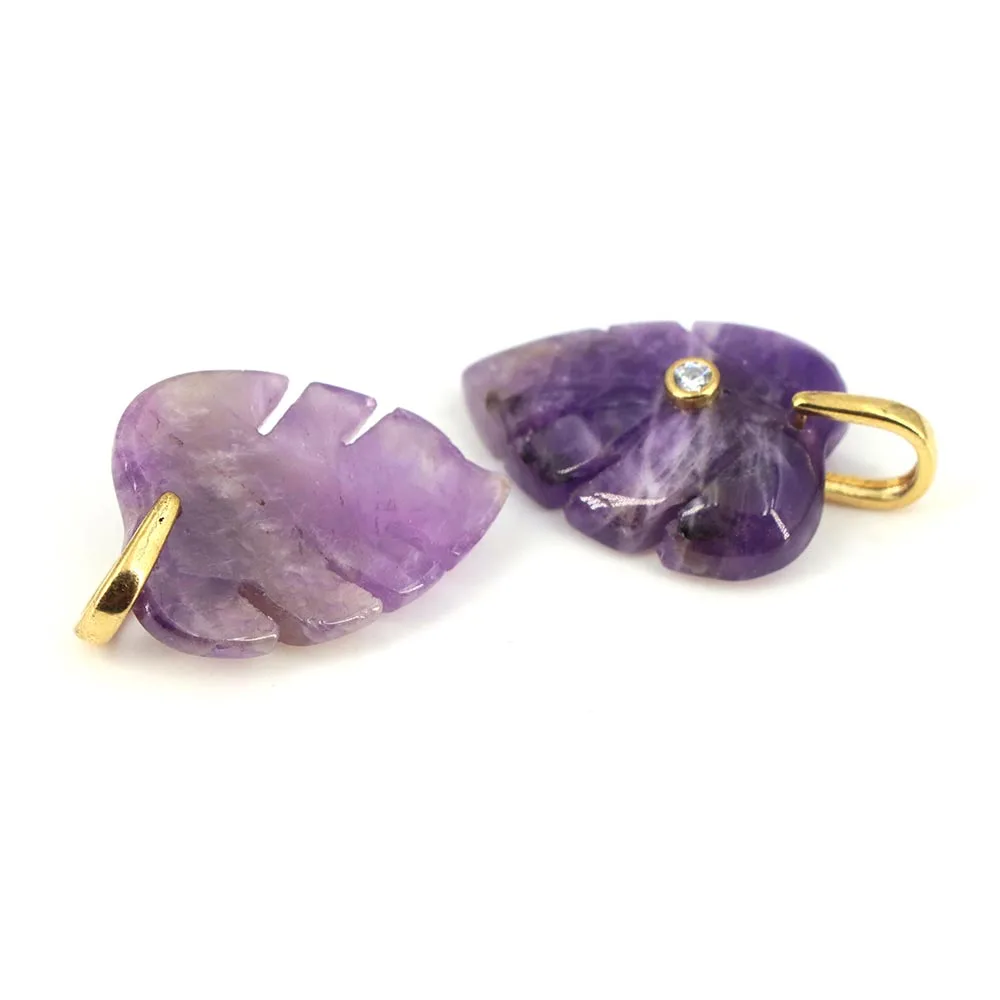자연 치유 크리스탈 잎 펜던트, 지르콘 천연석 참 장식 - Crystal Pendant Necklace Natural Stone 리뷰 및 가격