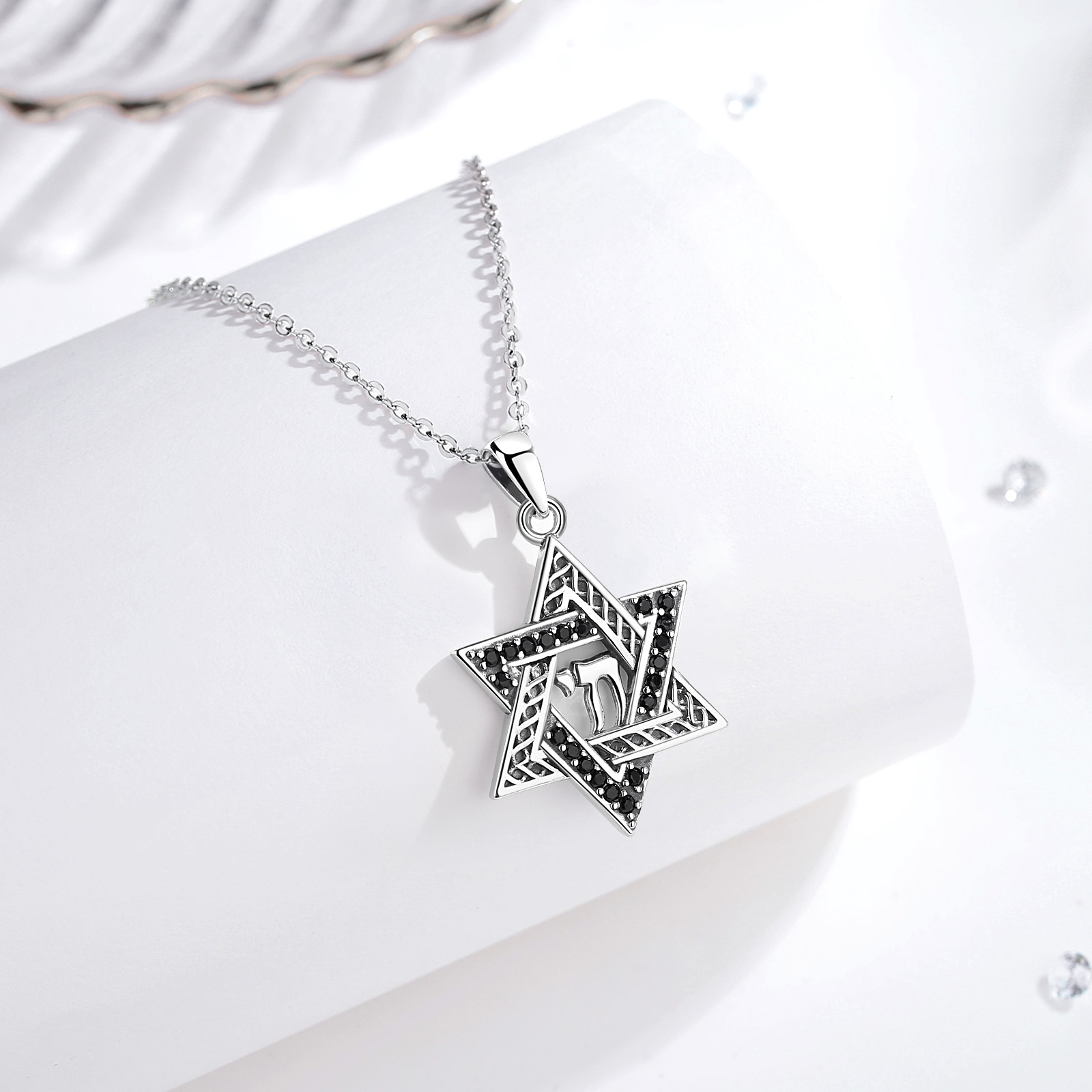 Eudora 925 스털링 실버 스타 오브 데이비드 펜 - 925 Sterling Silver Chain Necklace Men 리뷰 및 가격