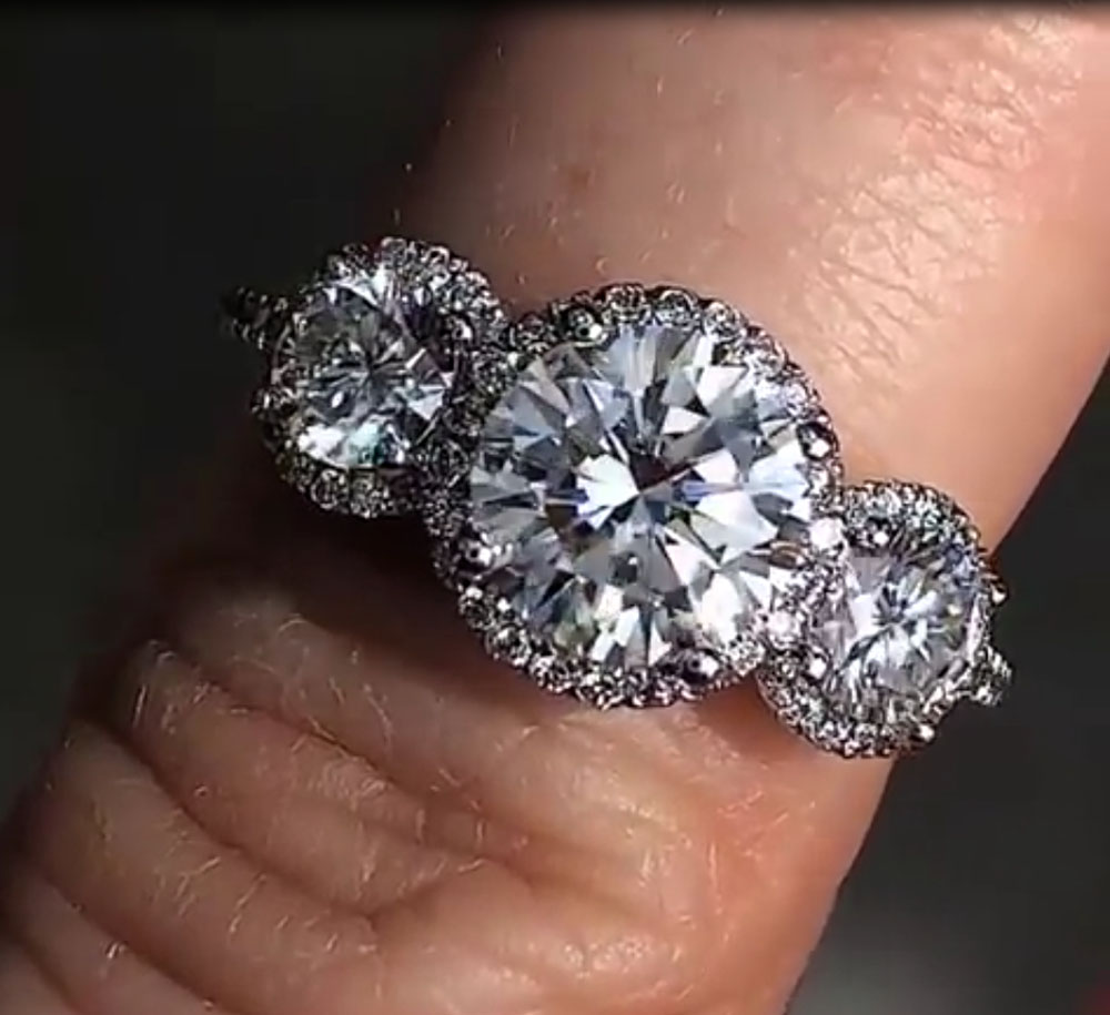 맞춤형 진짜 백금 PT950 여성 웨딩 파티 기념일 약 - Moissanite Engagement Ring 1 Carat 리뷰 및 가격